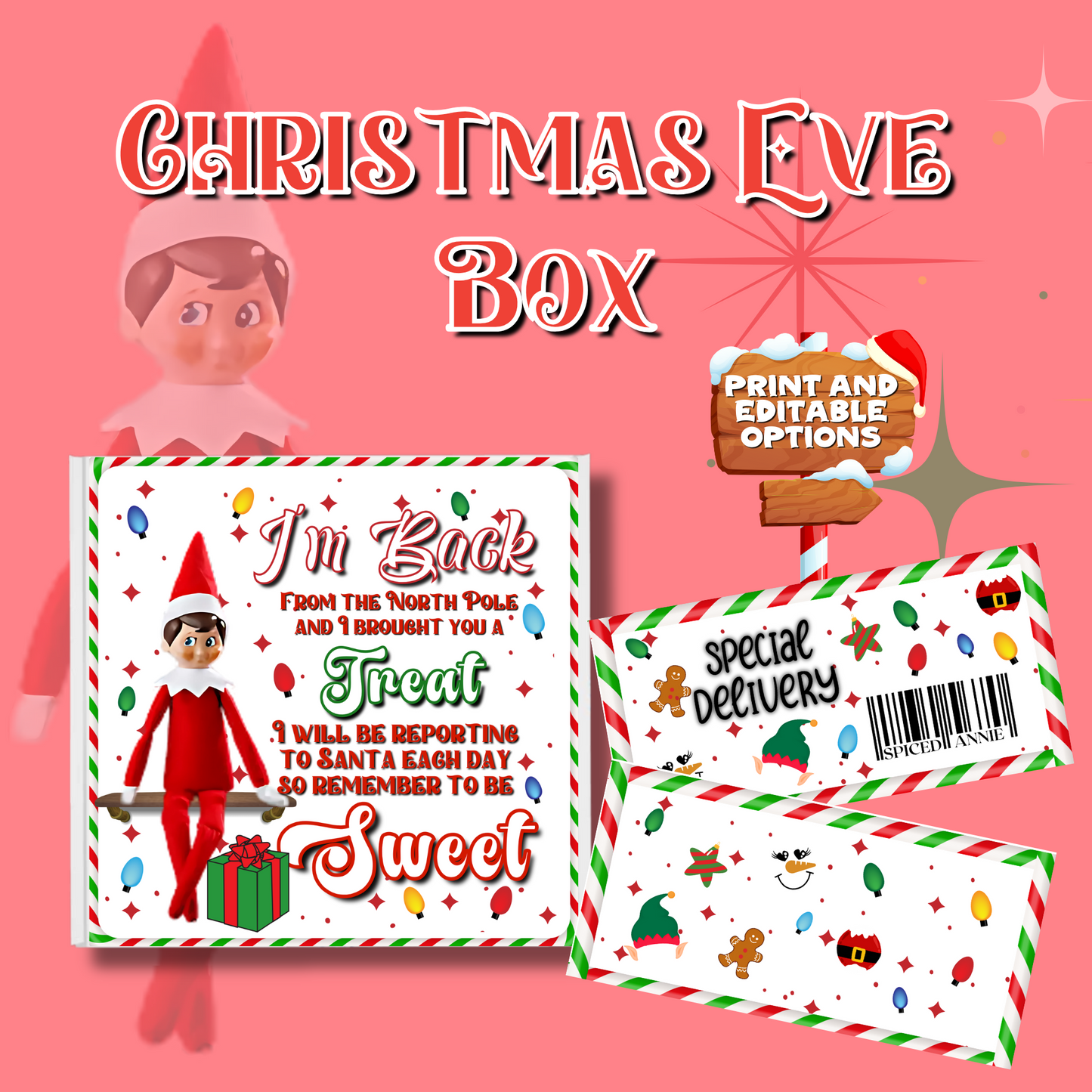 I'm Back Elf on the Shelf Christmas Box