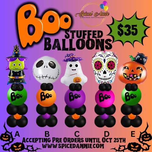 Boo Halloween Stuffed Balloons